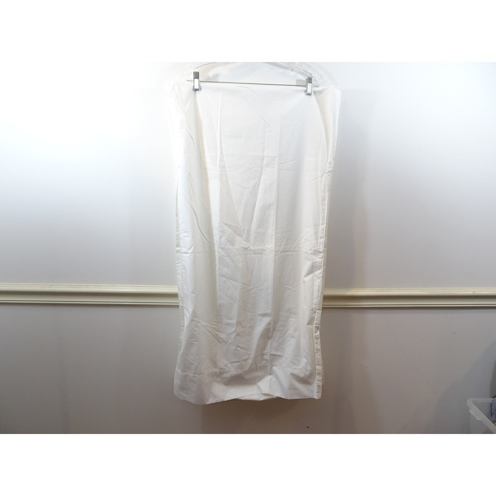 2 Cuddledown White 100% Organic Cotton Hemstitch Pillowcases Made in Portugal